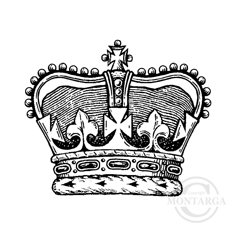 3846 C - Crown Rubber Stamp