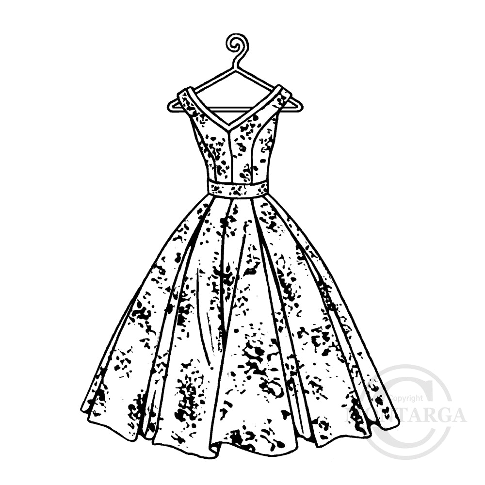 3849 GG - Dress Rubber Stamp