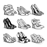 3858 H - Shoes Rubber Stamp