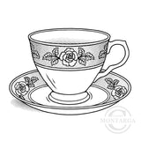 3861 G - Teacup Rubber Stamp