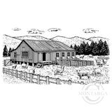 3946 GGG - Wool Shed Rubber Stamp