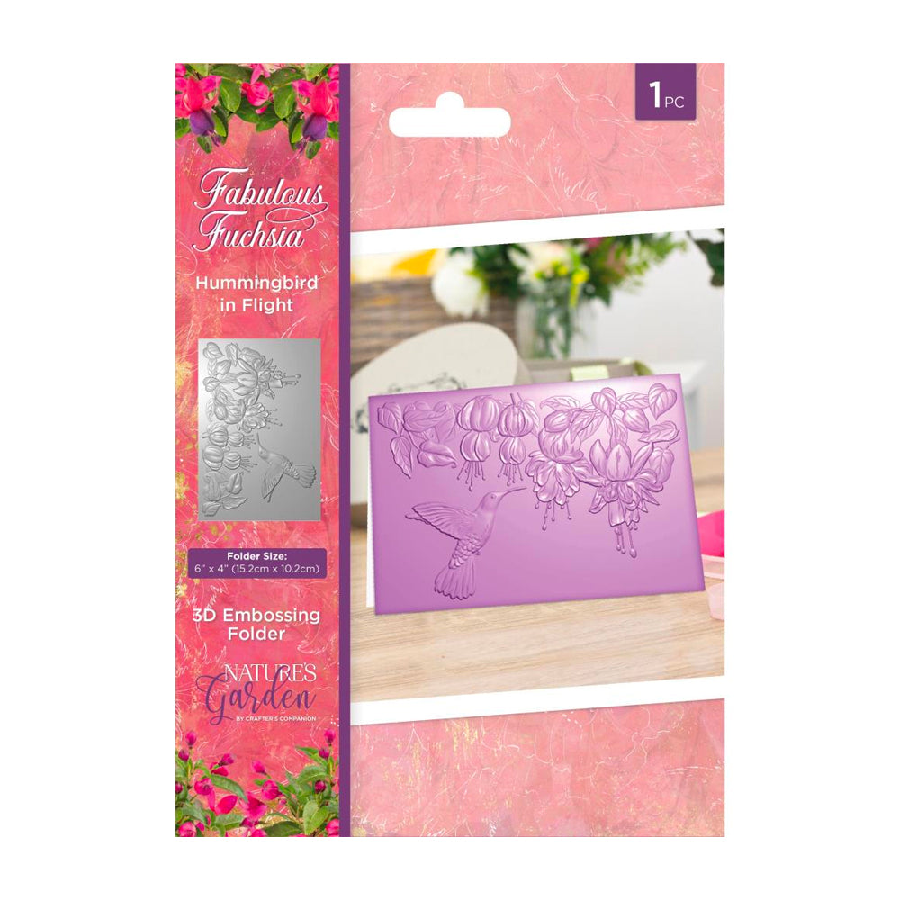 Crafters Companion 3D Embossing Folder - Hummingbird in Flight