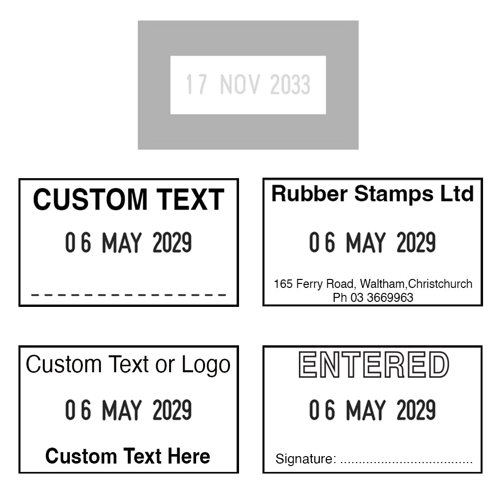 Trodat 4750 Self Inking Date Stamp - With Custom Text