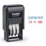 Trodat 4850 Self Inking Date Stamp - With Custom Text