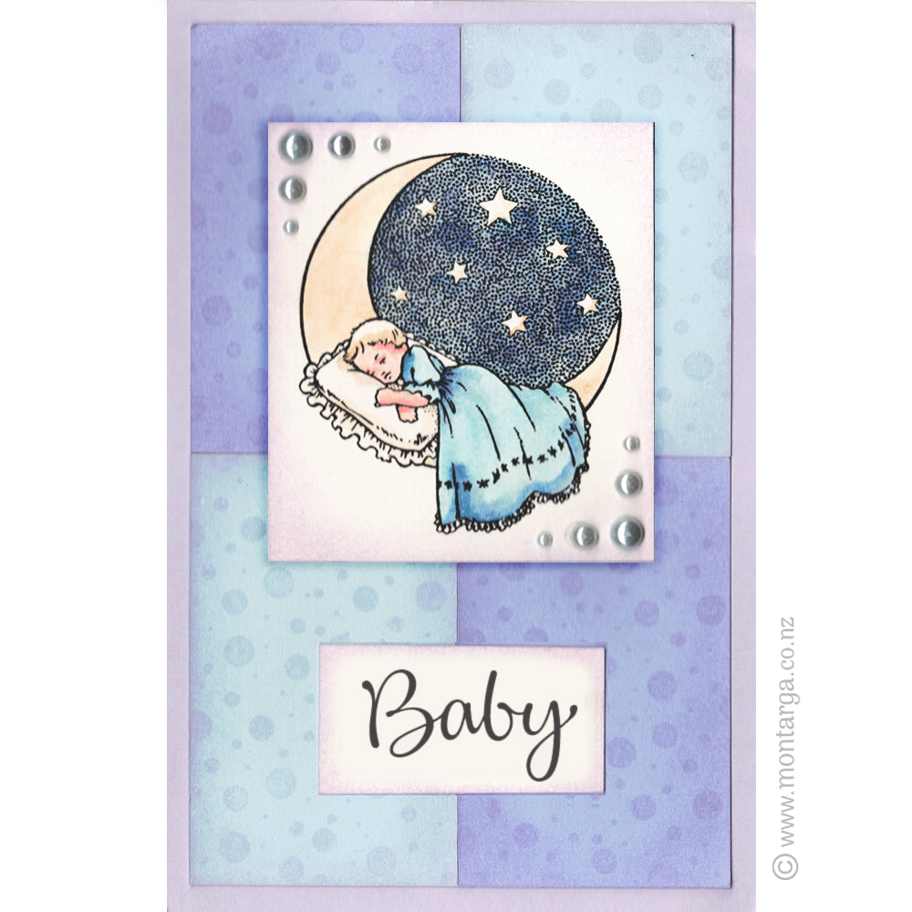 3142 B - Baby Wording Rubber Stamp