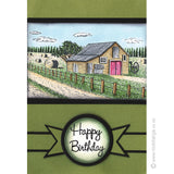 2786 C - Happy Birthday Wording Rubber Stamp