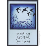 2730 D - Sending Love Wording Rubber Stamp