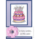 0190 B - So Many Candles, So Little Cake Wording Rubber Stamp