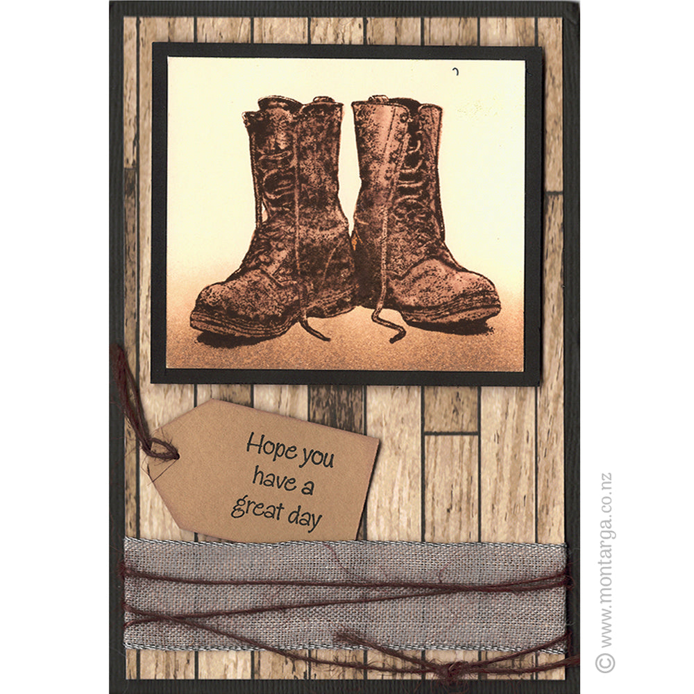 3832 G - Boots Rubber Stamp Rubber Stamp