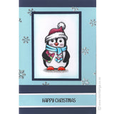 2410 G - Christmas Penguin Rubber Stamp