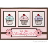 0184 BB - Birthday Girl Wording Rubber Stamp