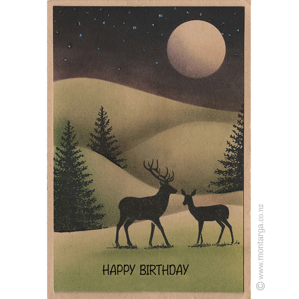 2550 B - Happy Birthday Wording Rubber Stamp