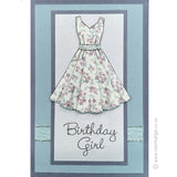 0186 D - Birthday Girl Wording Rubber Stamp