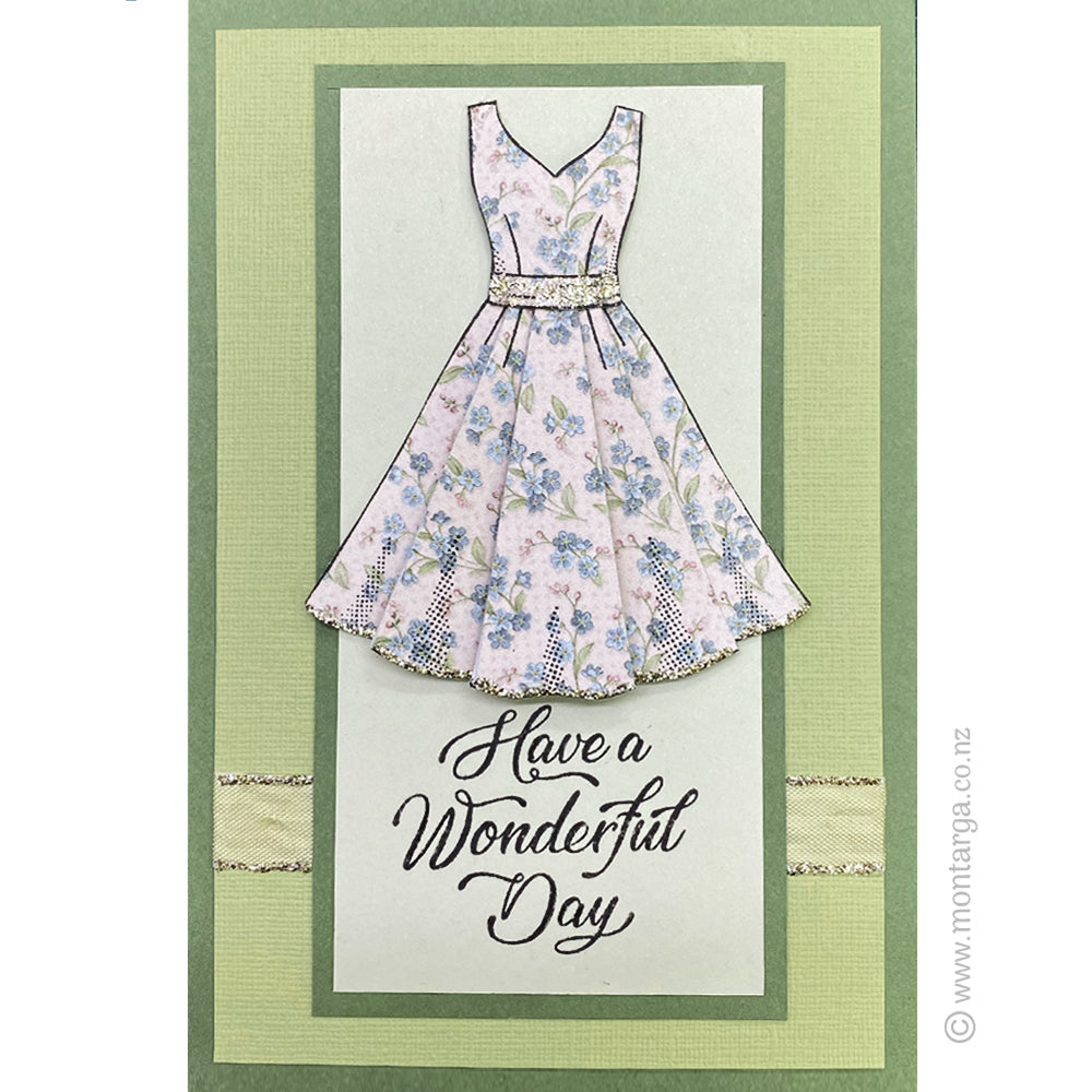 2796 D - Have a Wonderful Day Wording Rubber Stamp