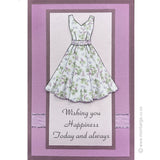 0235 E - Wishing You Happiness Wording Rubber Stamp