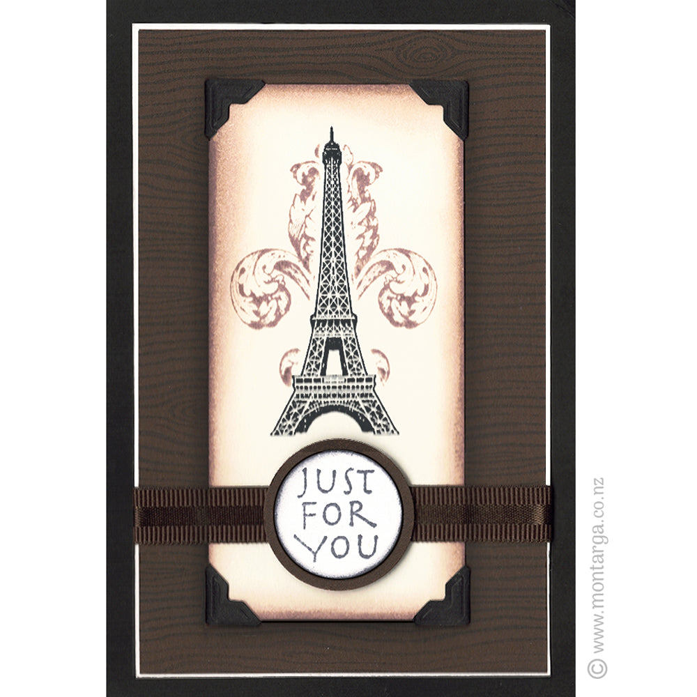 3748 FF or FFF - Eiffel Tower Rubber Stamp