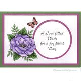 0273 D - A Love Filled Wish Wording Rubber Stamp