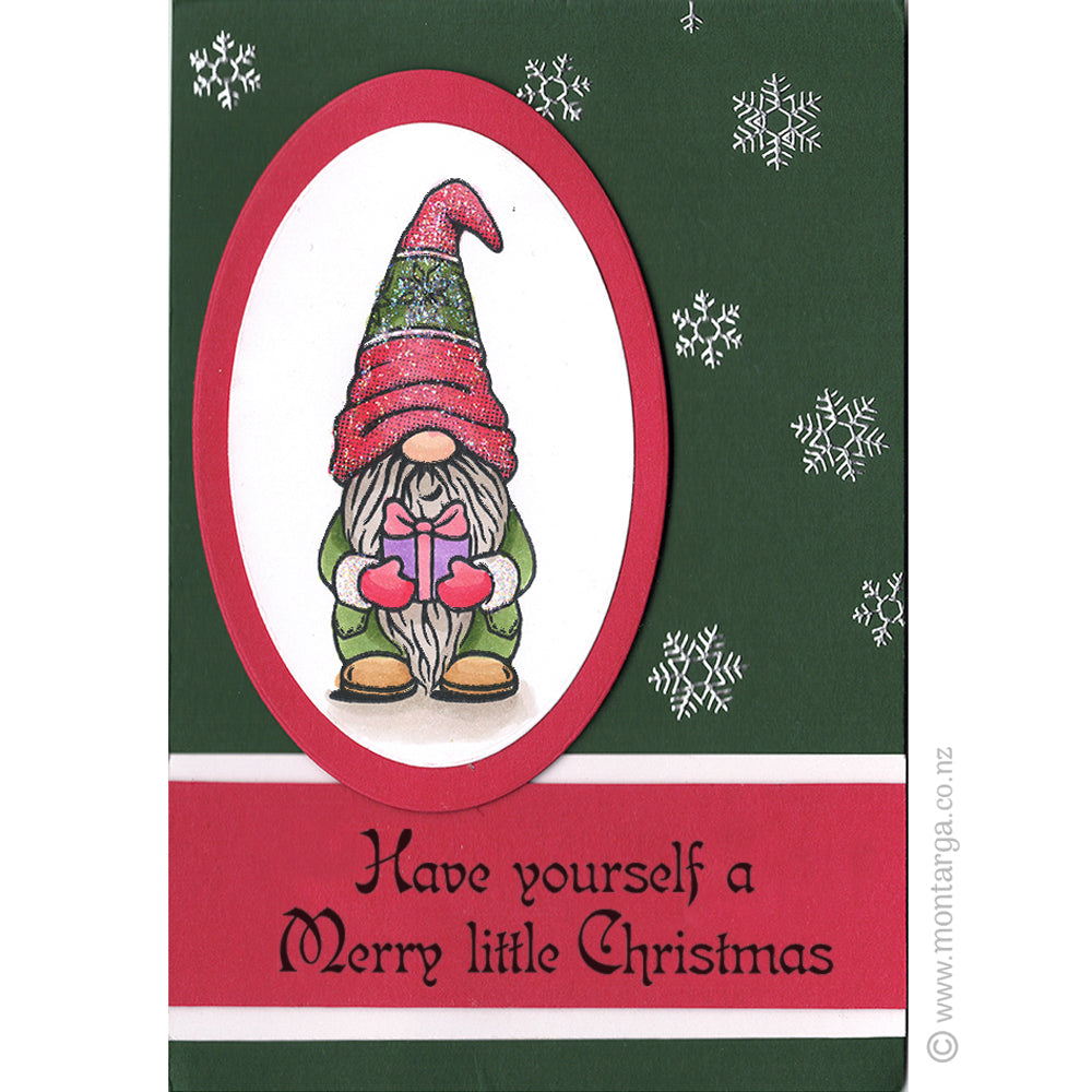 2400 FF - Christmas Gnome Rubber Stamp