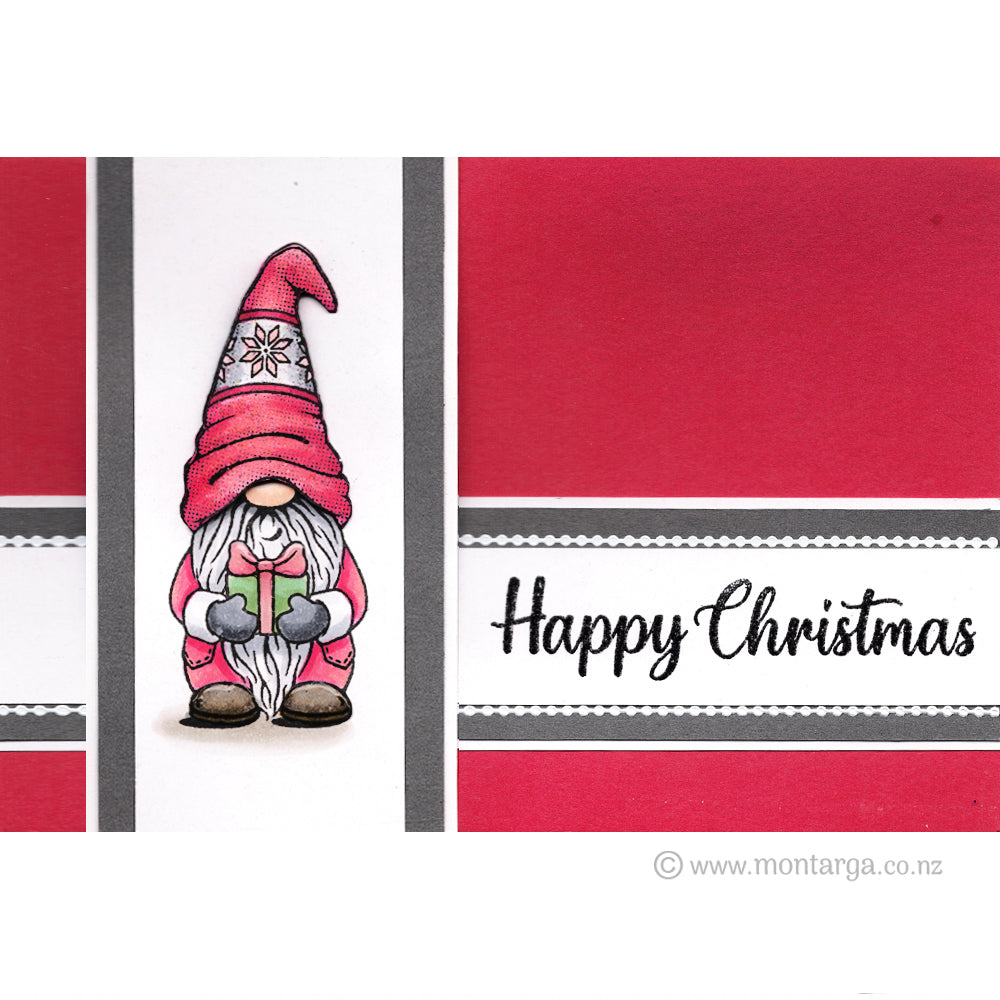 2400 FF - Christmas Gnome Rubber Stamp