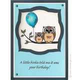 0194 BB - A Little Birdie Told Me Wording Rubber Stamp