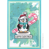 2410 G - Christmas Penguin Rubber Stamp