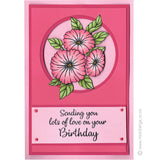 3949 E - Sending Love on Birthday Wording Rubber Stamp