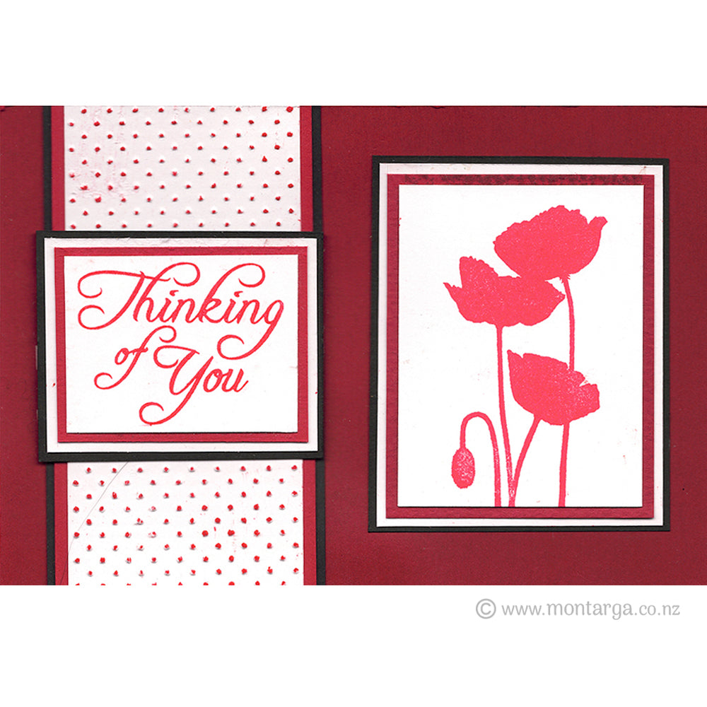 3268 FFF - Poppies silhouette Rubber Stamp