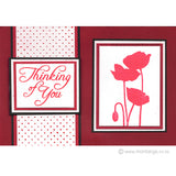 3268 FFF - Poppies silhouette Rubber Stamp