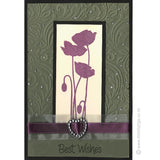 3268 FFF - Poppies silhouette Rubber Stamp