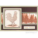 3620 F - Rooster Rubber Stamp