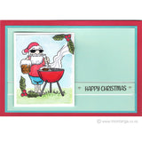 2409 B - Happy Christmas Wording Rubber Stamp