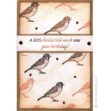 1386 D Sparrow Rubber Stamp