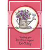 3949 E - Sending Love on Birthday Wording Rubber Stamp