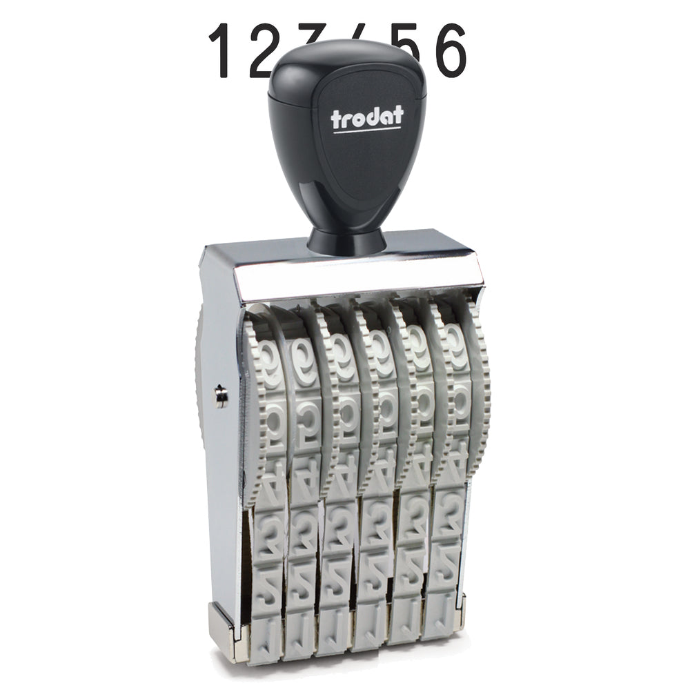 Trodat 15126 Classic Number Stamp - 12mm 6 Numbers