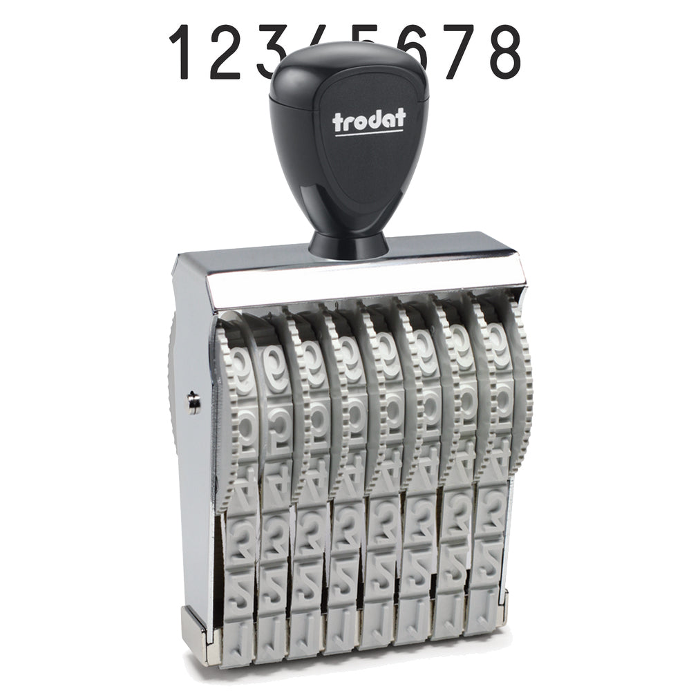 Trodat 15128 Classic Number Stamp - 12mm 8 Numbers
