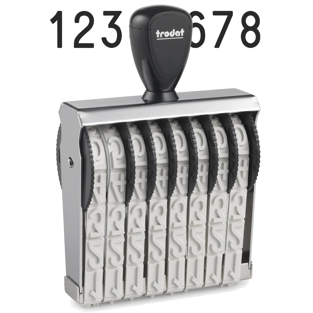 Trodat 15188 Classic Number Stamp - 18mm 8 Numbers