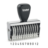Trodat 15412 Classic Number Stamp - 4mm 12 Numbers