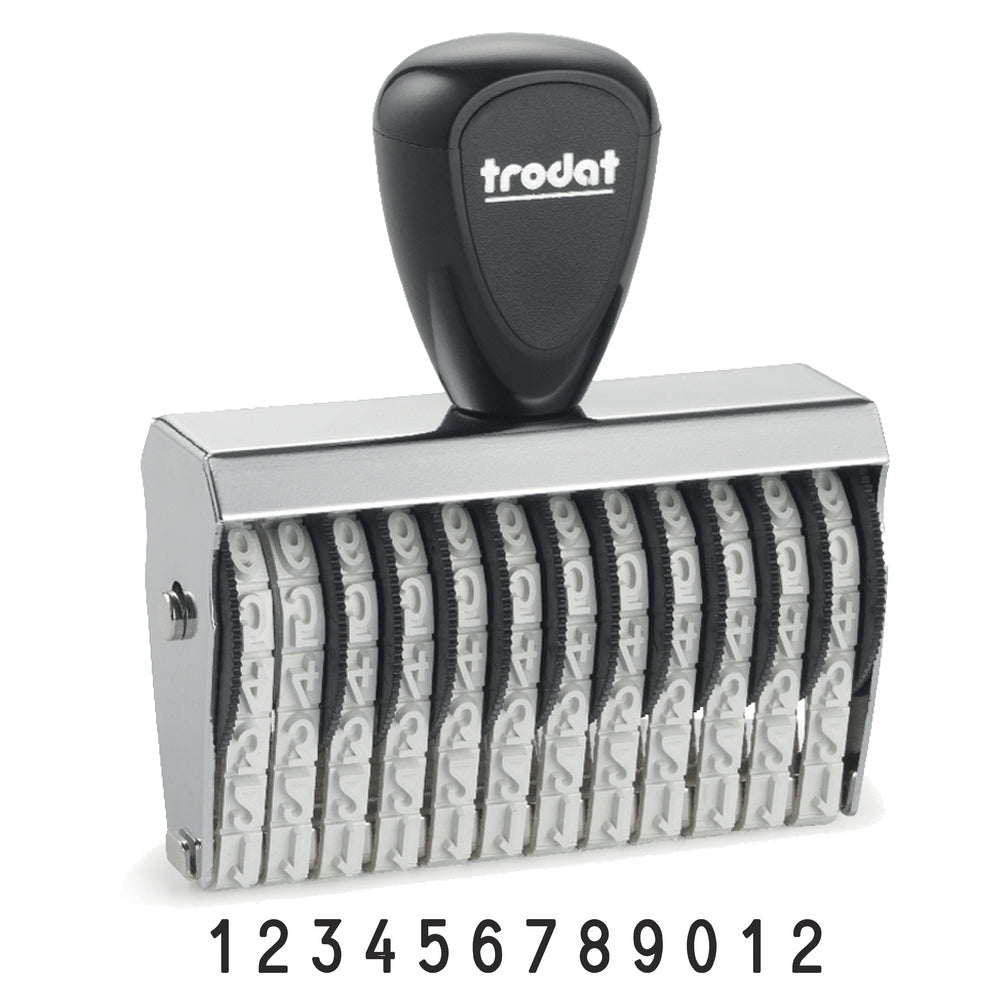 Trodat 15512 Classic Number Stamp - 5mm 12 Numbers