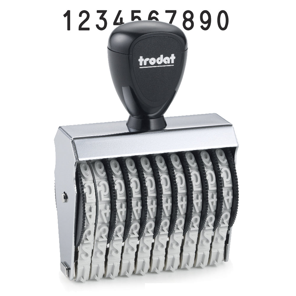 Trodat 15910 Classic Number Stamp - 9mm 10 Numbers