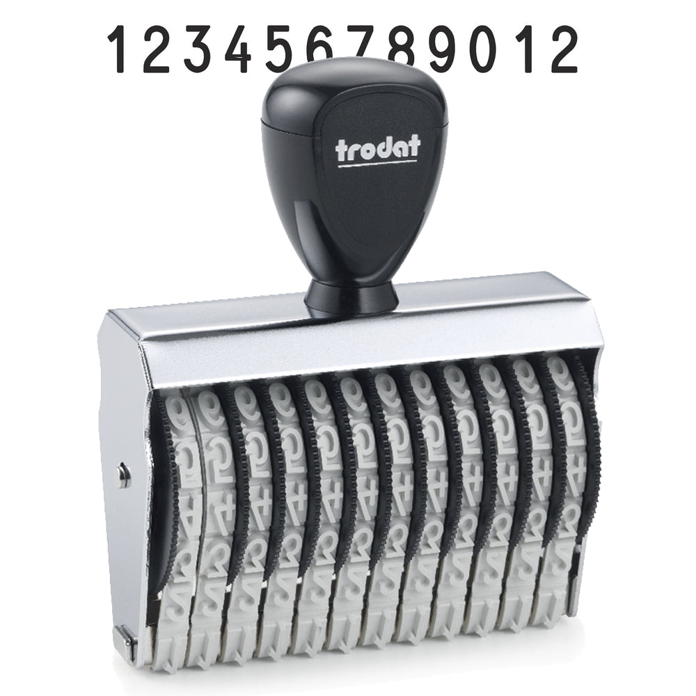 Trodat 15912 Classic Number Stamp - 9mm 12 Numbers