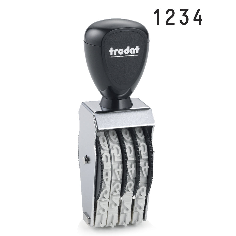 Trodat 1594 Classic Number Stamp - 9mm 4 Numbers