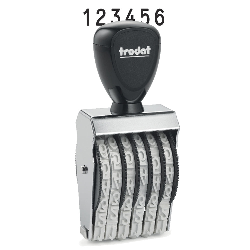 Trodat 1596 Classic Number Stamp - 9mm 6 Numbers