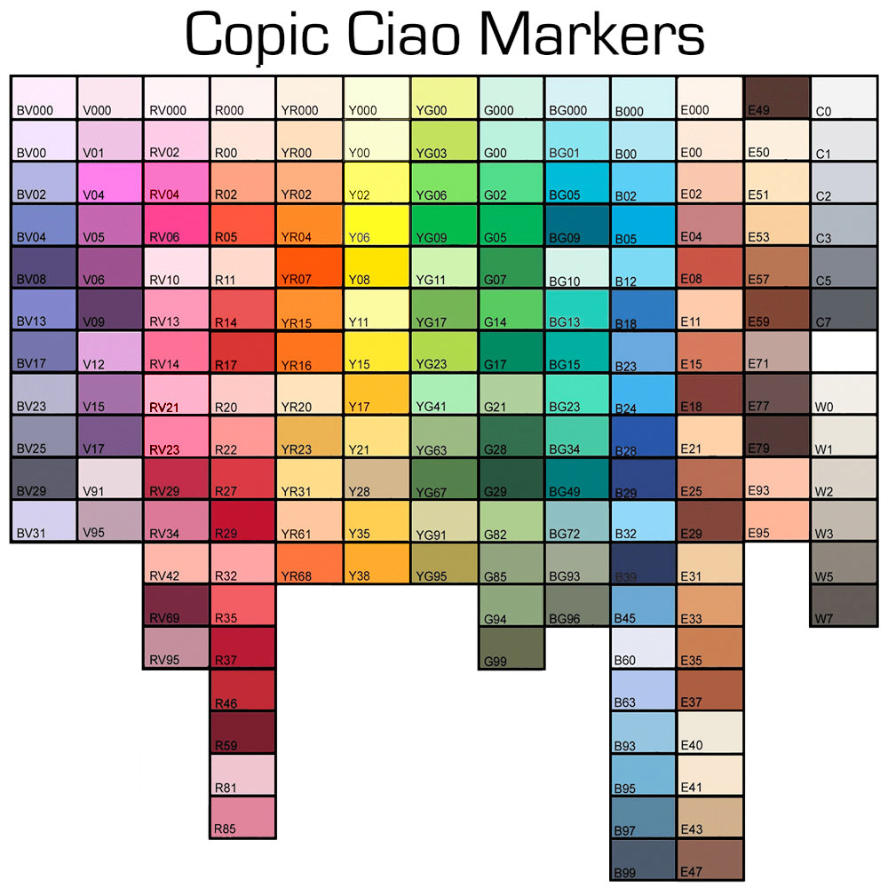Copic Ciao Marker Set 42 Piece Trio Blending Sets