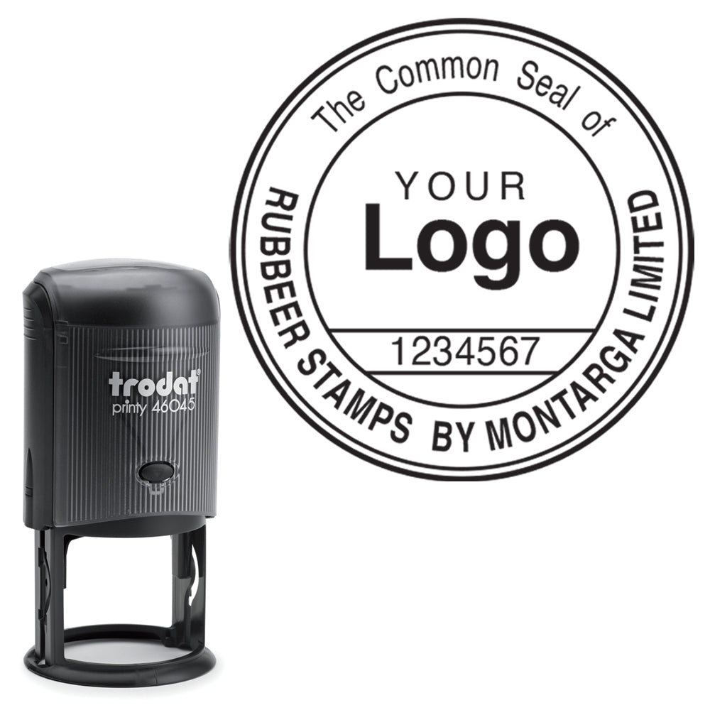 Common Seal Self Inking Rubber Stamp with Logo and Number | Montarga ...