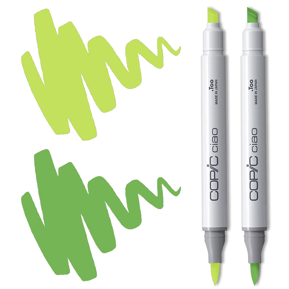 Copic Ciao Marker Set - Bright Green Blending Duo