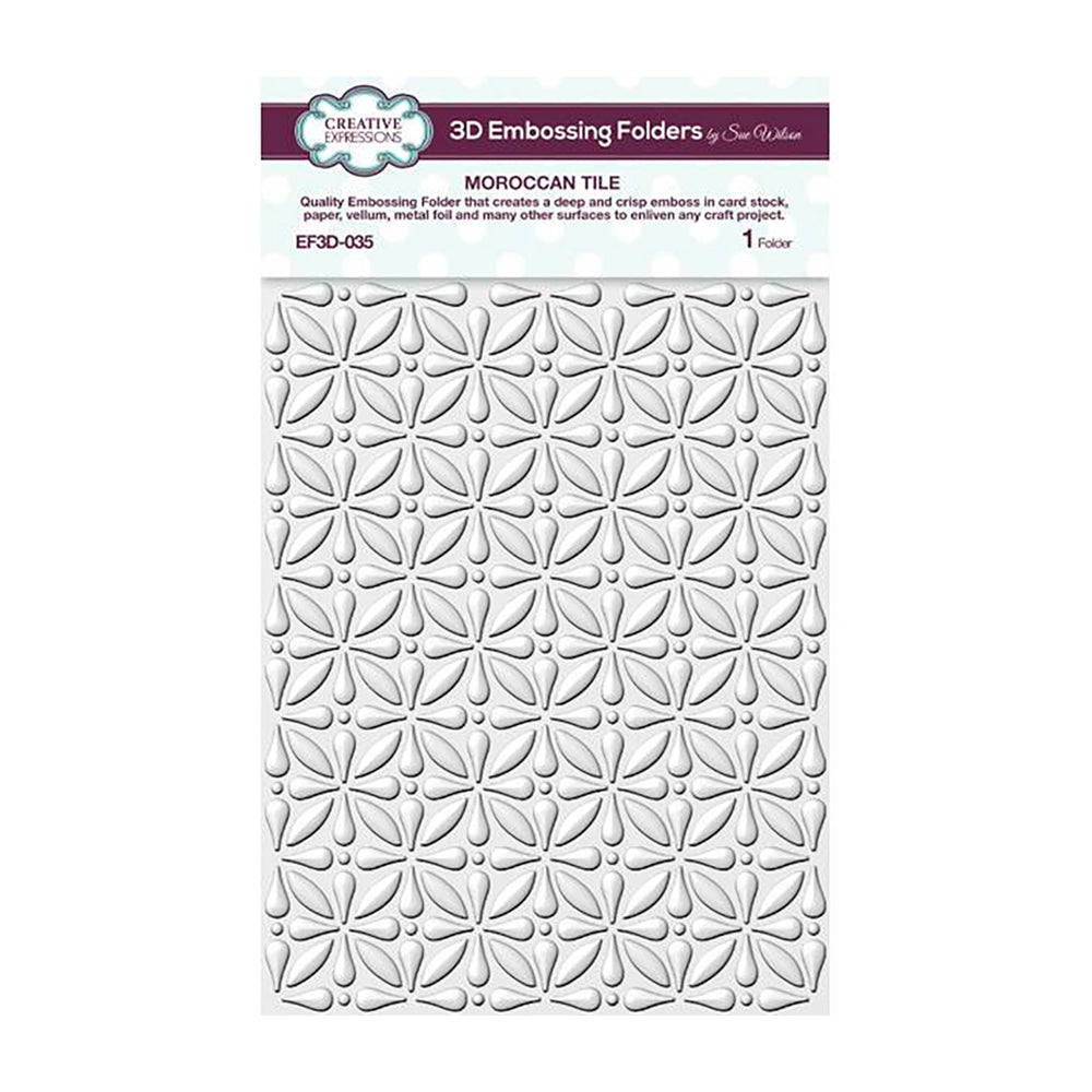Creative Expressions 3D Embossing Folder - Moroccan Tile EF3D-035