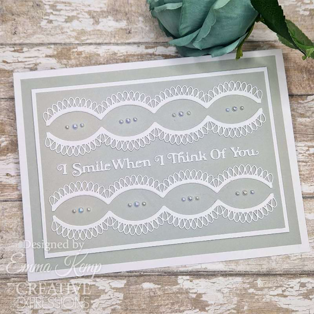 Creative Expressions Mini Shadowed Sentiments Die - I Smile When I Think of You CEDSS042