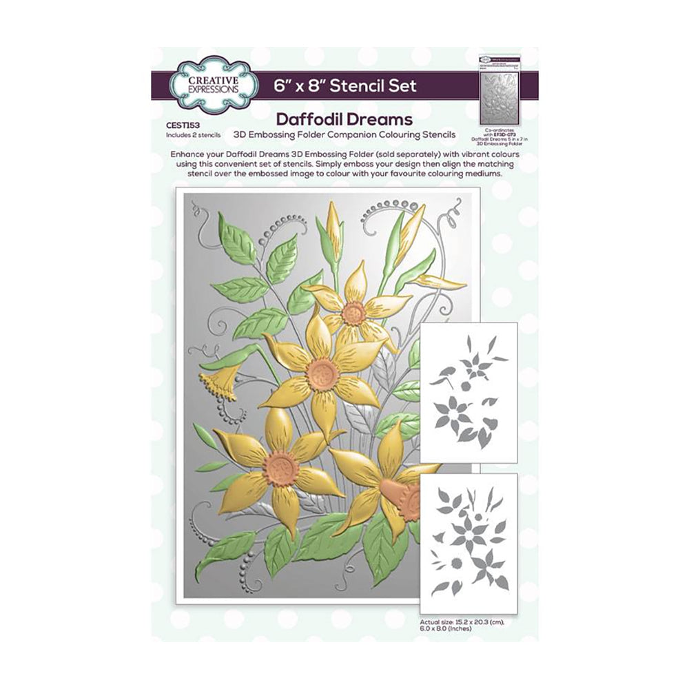 Creative Expressions Companion Stencil Set - Daffodil Dreams CEST153