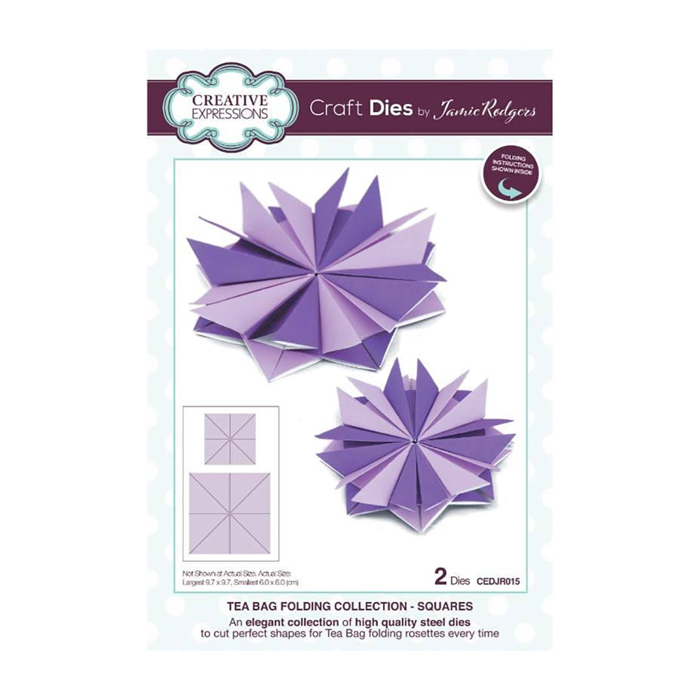 Creative Expressions Tea Bag Folding Die - Squares CEDJR015