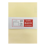 C6 Cream Envelopes 10pk